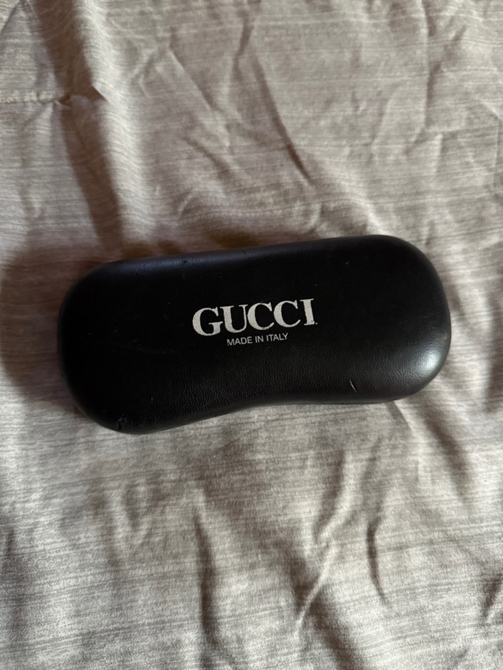 Gucci Black Sunglasses Case with White Logo